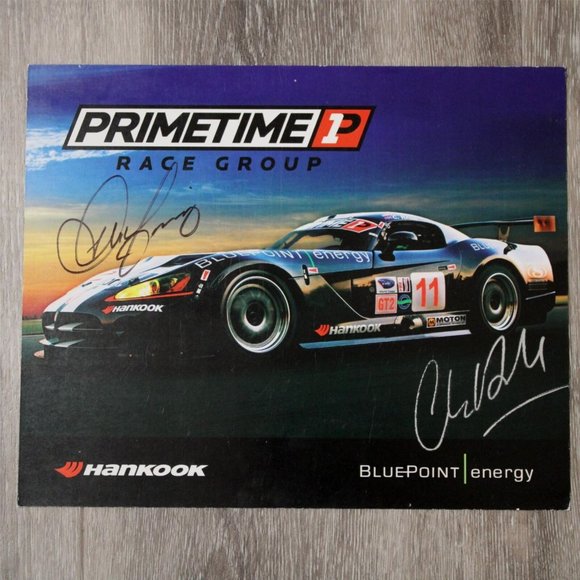 2008 Primetime Race Group Dodge Viper Competition Team Hero Card ALMS Signed - Picture 1 of 4